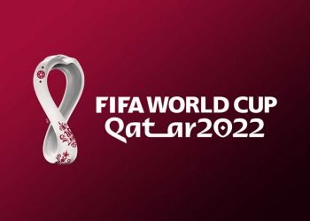 En la imagen se ve el logo oficial del mundial Qatar 2022 organizado por la FIFA.