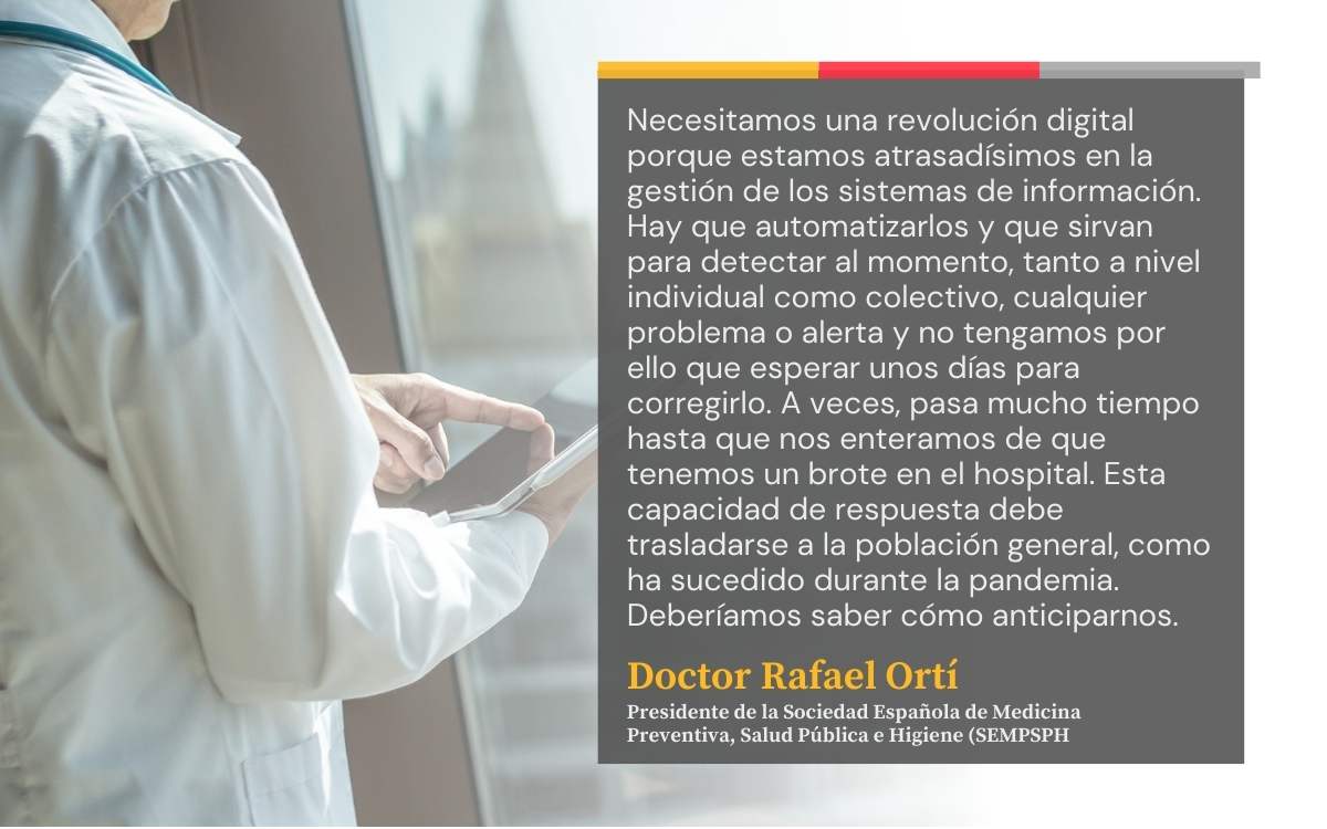 En la imagen se ve una declaración de Rafael ortí sobre el uso de la estadística en la medicina y la recolección de datos