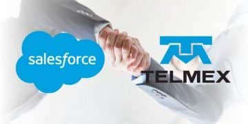 En la imagen se ve una imagen representativa de telmex y salesforce