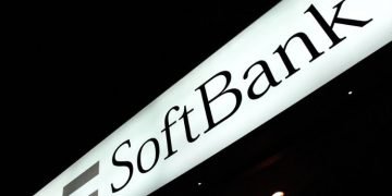 Vemos una imagen de un cartel del conglomerado Softbank, que perdió 5.800 millones de dólares este 2022.