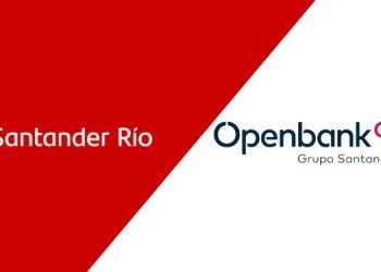 En la imagen se ve el logo de santander rio y openbank