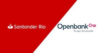 En la imagen se ve el logo de santander rio y openbank