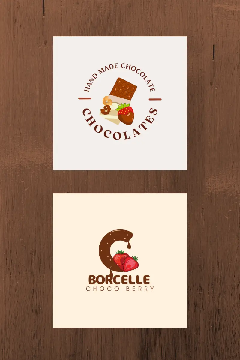 Vemos una infografía de logos de chocolates.