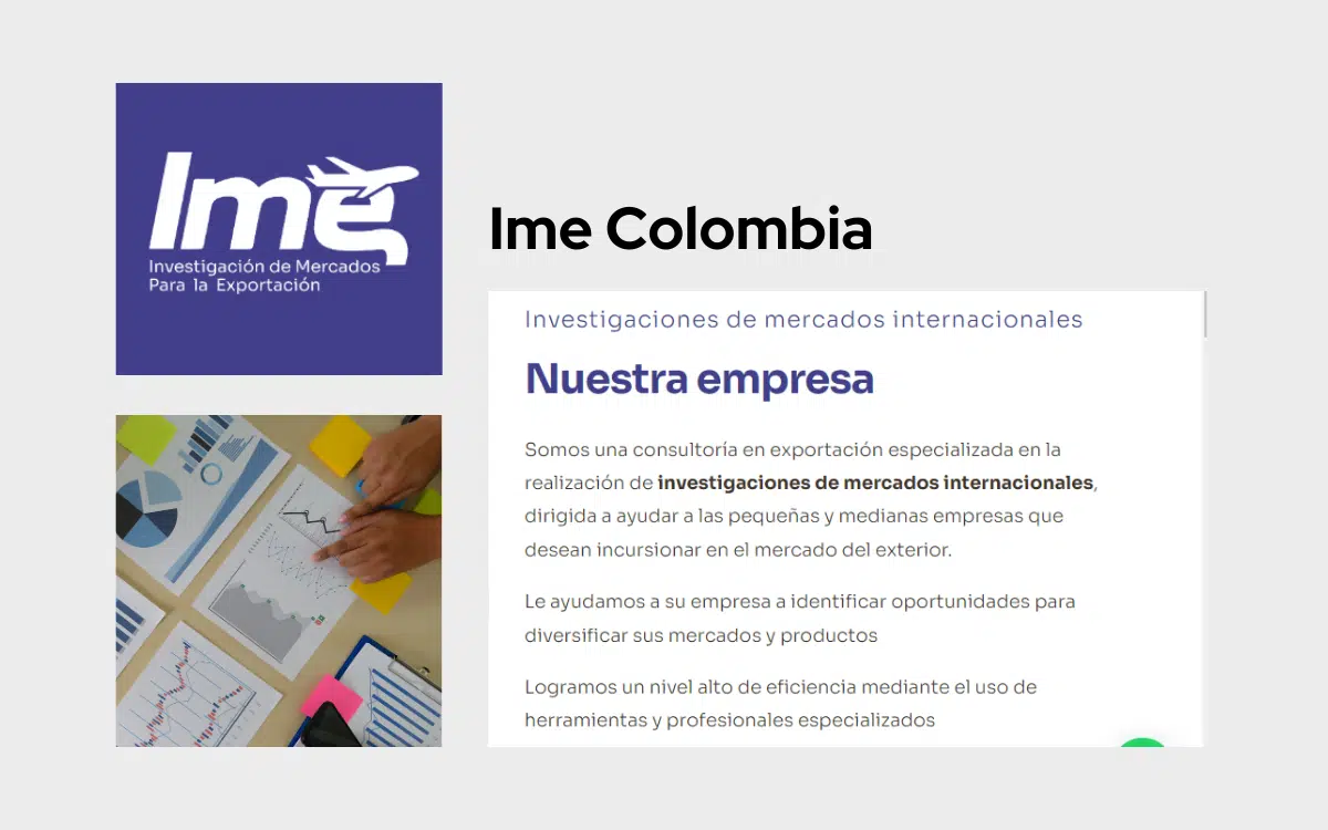 Infografía de la agencia Ime Colombia, una de las empresas de investigación de mercados en Colombia.