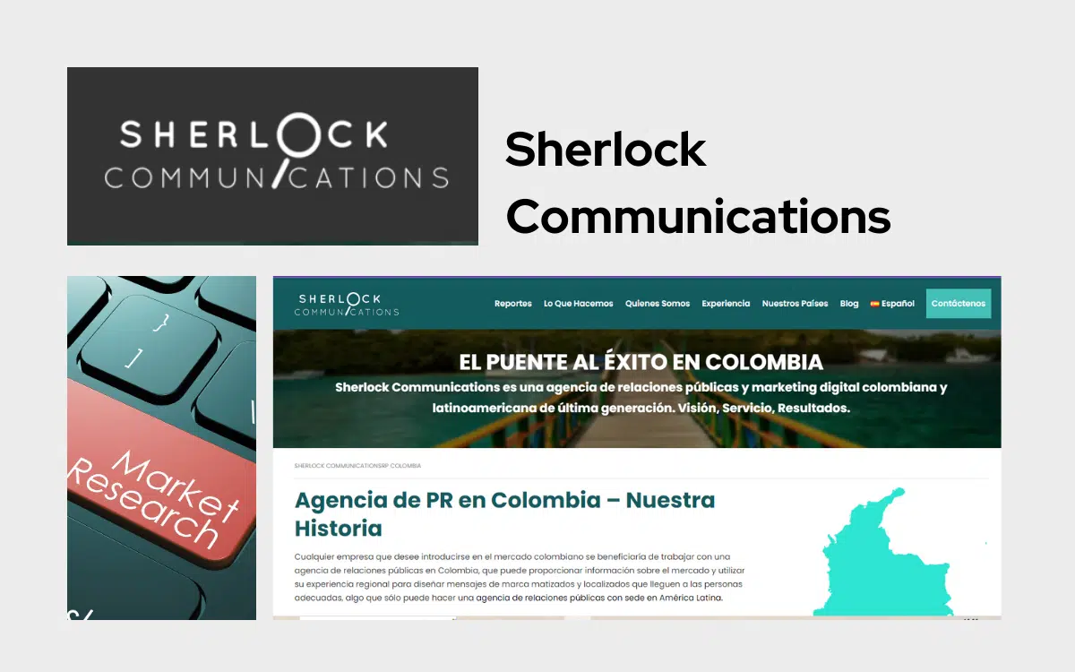 Infografía de la agencia Sherlock Communications, una de las empresas de investigación de mercados en Colombia.