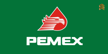 Imagen del logo de la empresa Petróleos Mexicanos, en referencia al organigrama de Pemex.