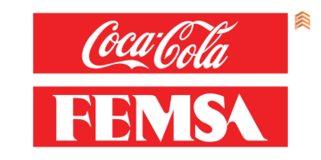 Vemos el logotipo de Coca Cola y FEMSA, con respecto a los segmentos de negocio que la compañía posee en su organigrama.