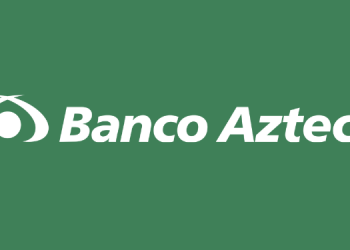 Vemos una imagen del logo de Banco Azteca, uno de los bancos más importantes de México.