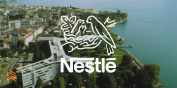 Vemos una imagen de la sede central de Nestlé, en relación con su misión y visión.