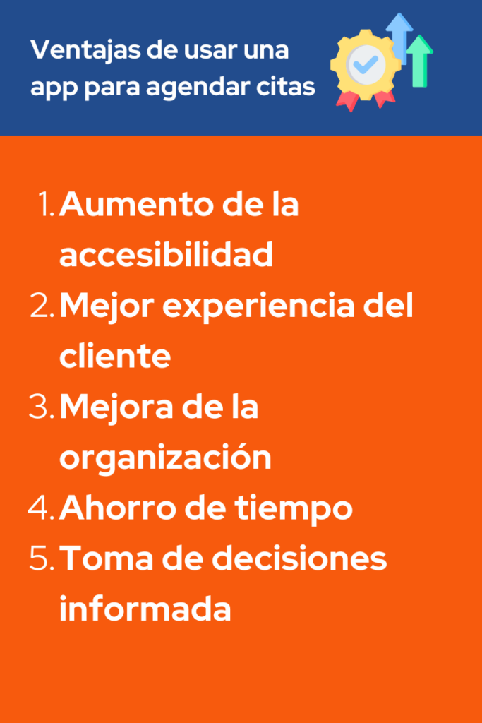 Infografía sobre las ventajas de usar una app para agendar citas